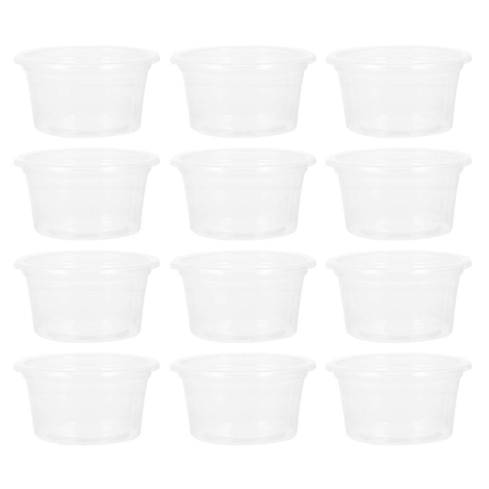 50Pcs Reptile Food Water Dish Clear Plastic Minimalist Hydration Bowl For Frogs Lizards Snakes And Geckos 25ml Capacity