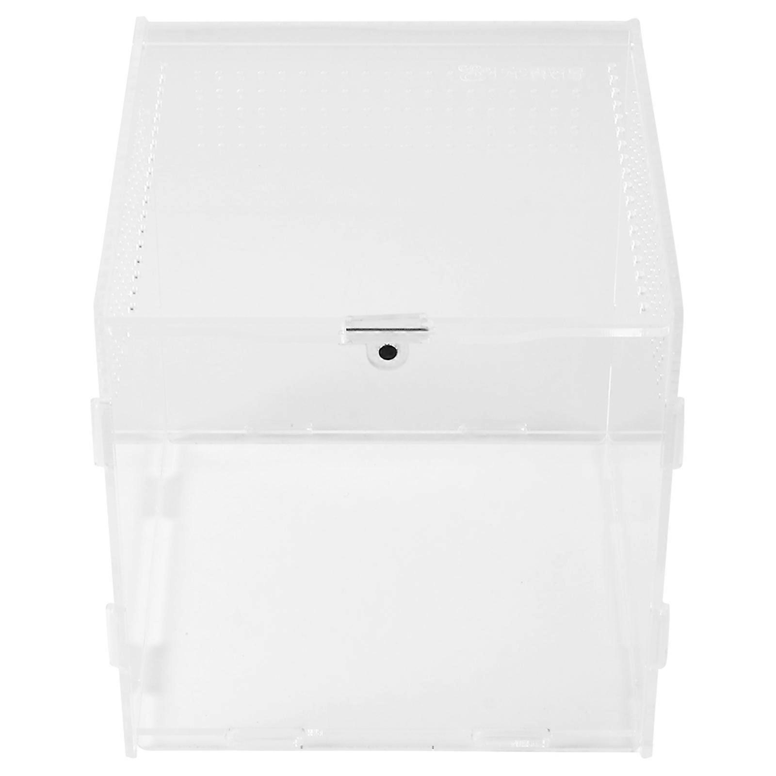 Spiderling Enclosure Reptile Container Transparent Prevent Escape Safety 15x15x15cm 1Pcs
