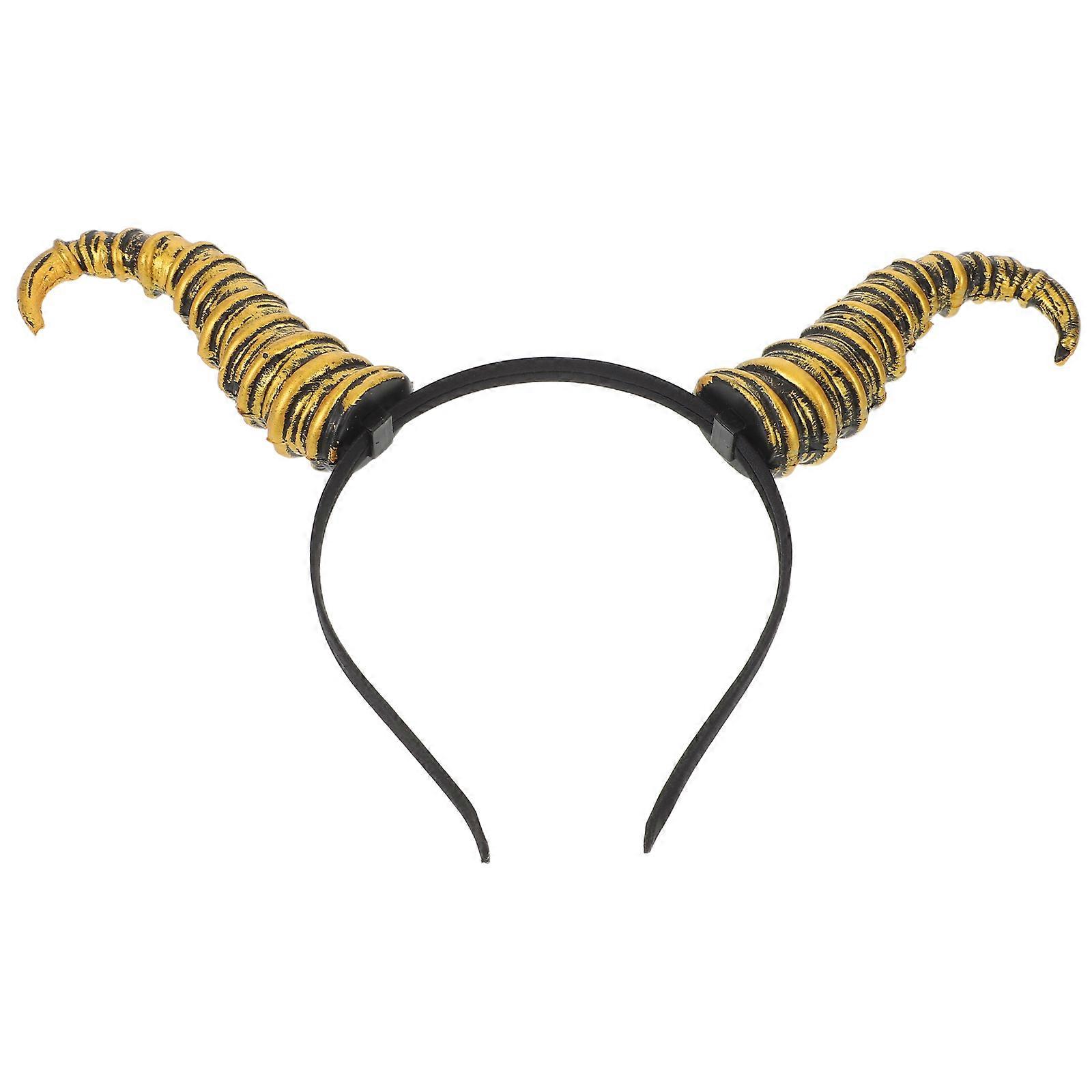 Demon Horns Headband for Decoration Crafted from Foam and Metal