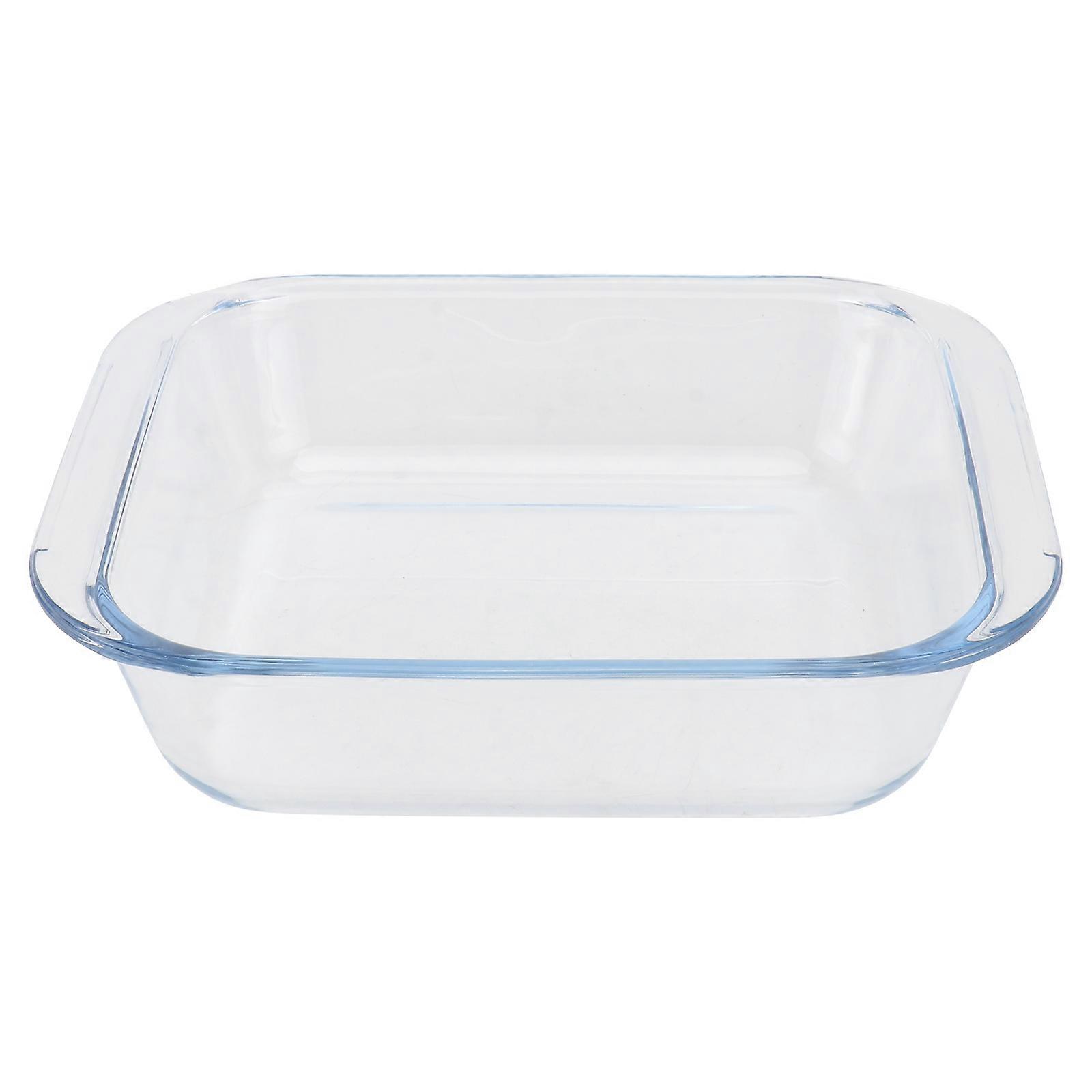 High Borosilicate Glass Serving Dish 2Pcs Square White Ideal For Oven And Freezer Use Perfect For Housewives And Restaurants