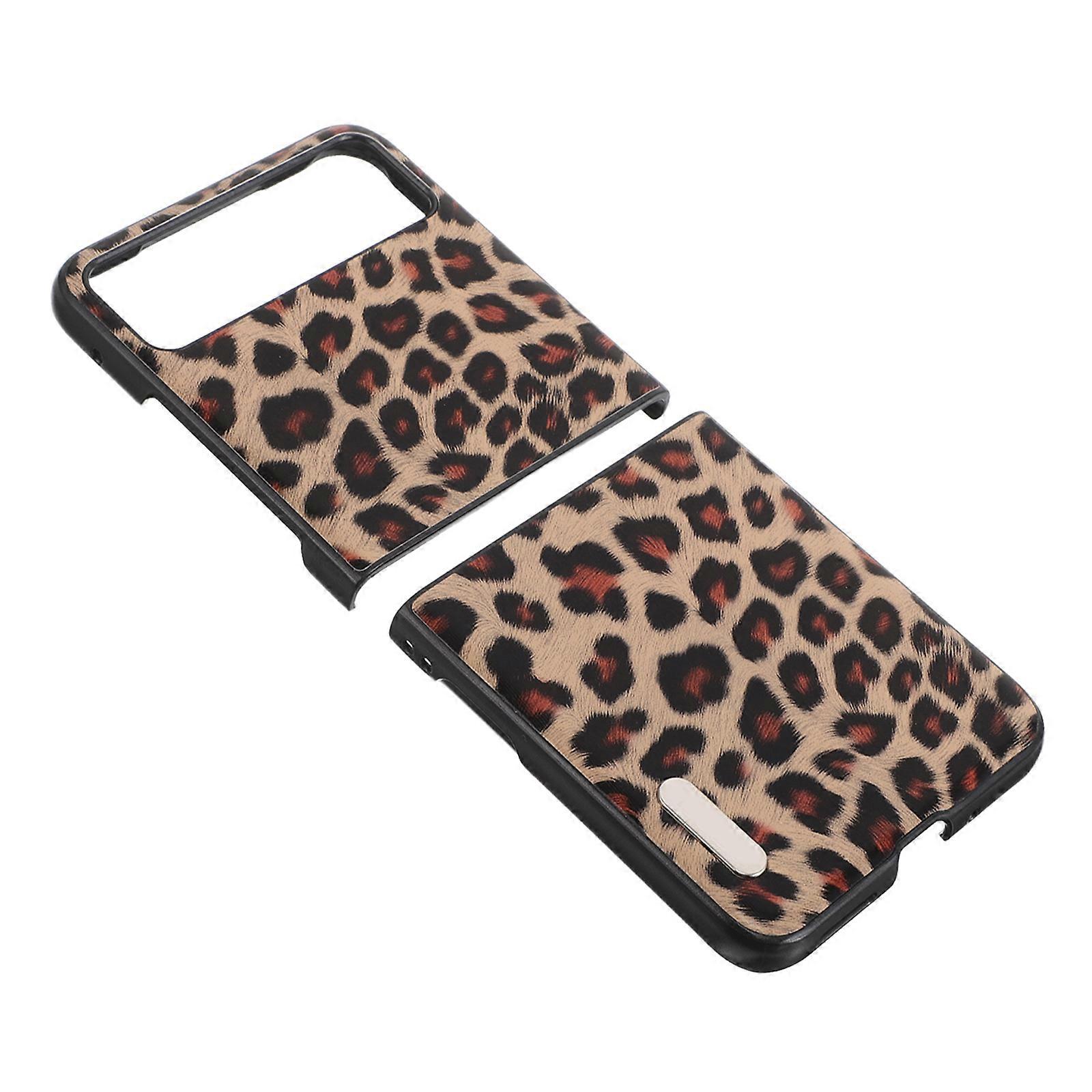 Aesthetic Phone Case Leopard Print Design Durable Pc Material Comprehensive Protection 1Pack