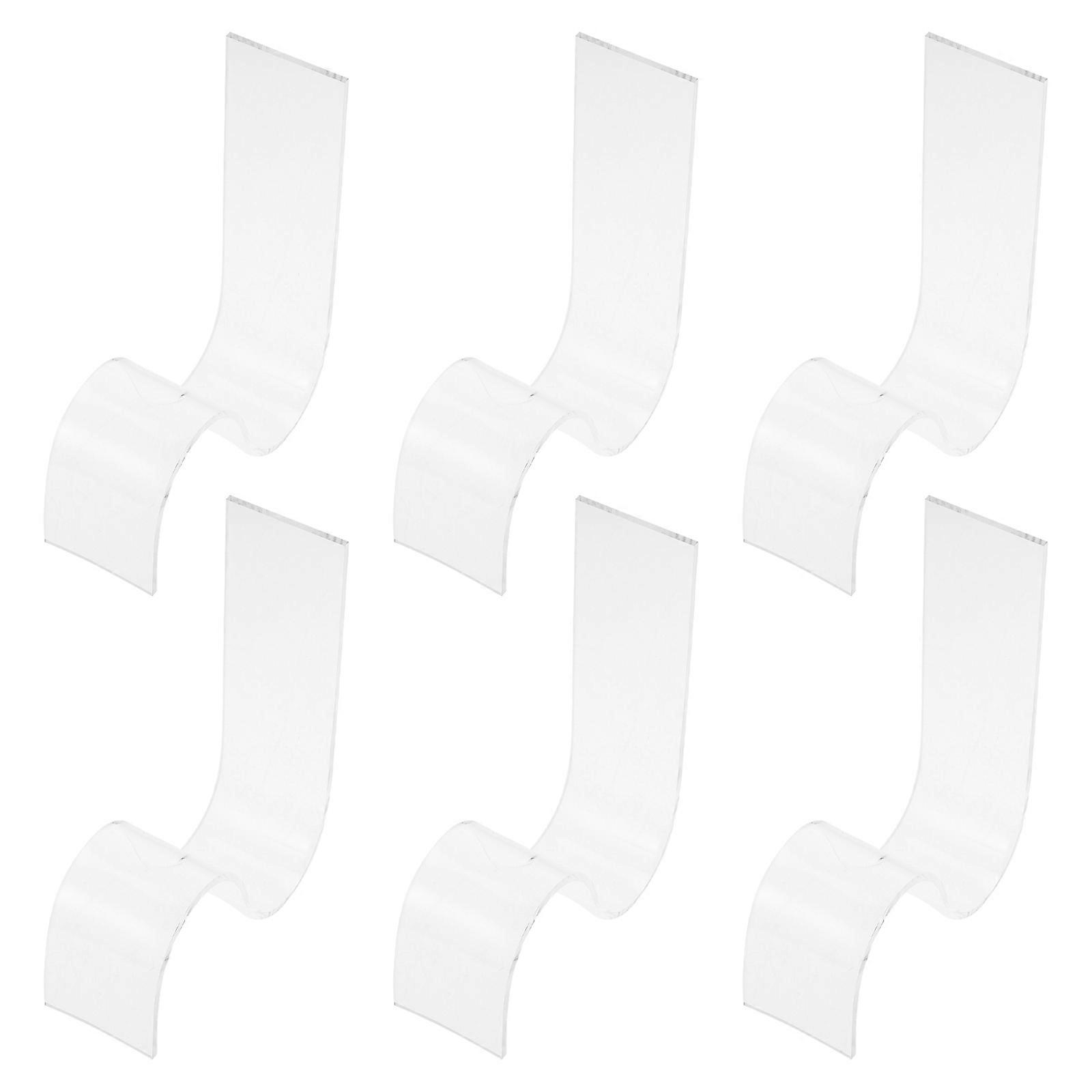 Transparent Acrylic Shoe Display Stand 6Pcs Modern Design For Shoe Shops Retail Display Suitable For Home Closets