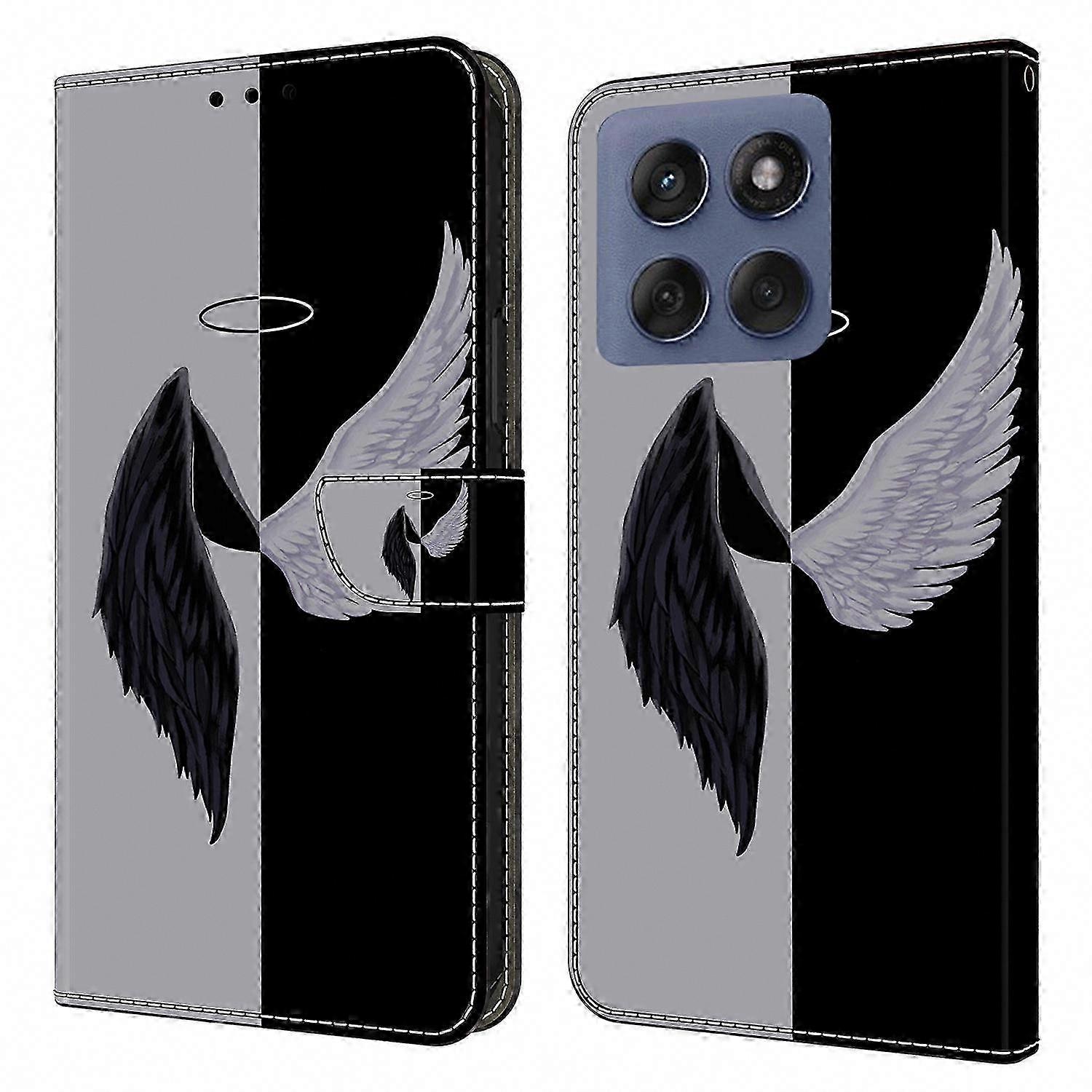 Magnetic Leather Wallet Case for Motorola Edge 60 Fusion 5G with 3D Pattern & Clasp