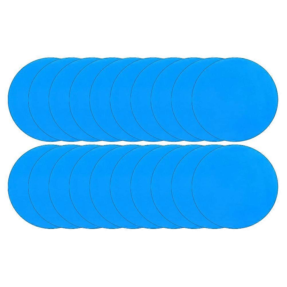 Swimming Ring Repair Patch for Inflatable Rafts 20Pcs Blue PVC Material