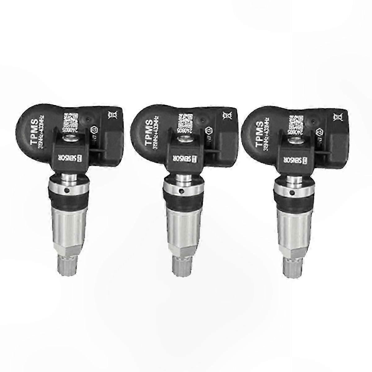 3-Pack Universal TPMS Tire Pressure Sensors, 2-in-1 Programmable MX Sensor, Compatible with 315MHz and 433MHz Systems