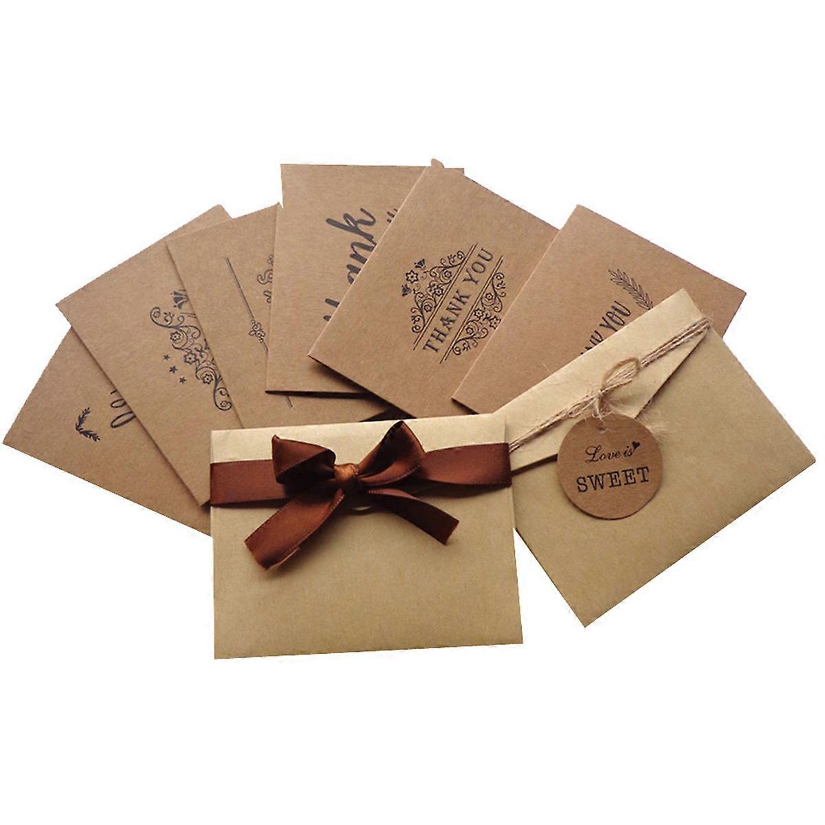 Thank You Card Kraft Paper Greeting Card for Thanks 36Pcs Package