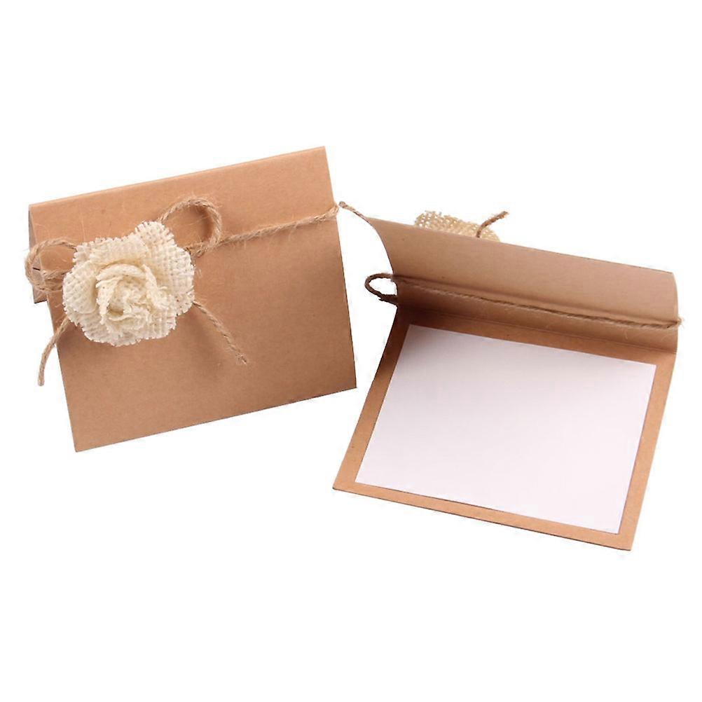 Chic Rectangular Table Decorations with Jute Flower for Party Wedding Anniversary Hosts 10Pcs