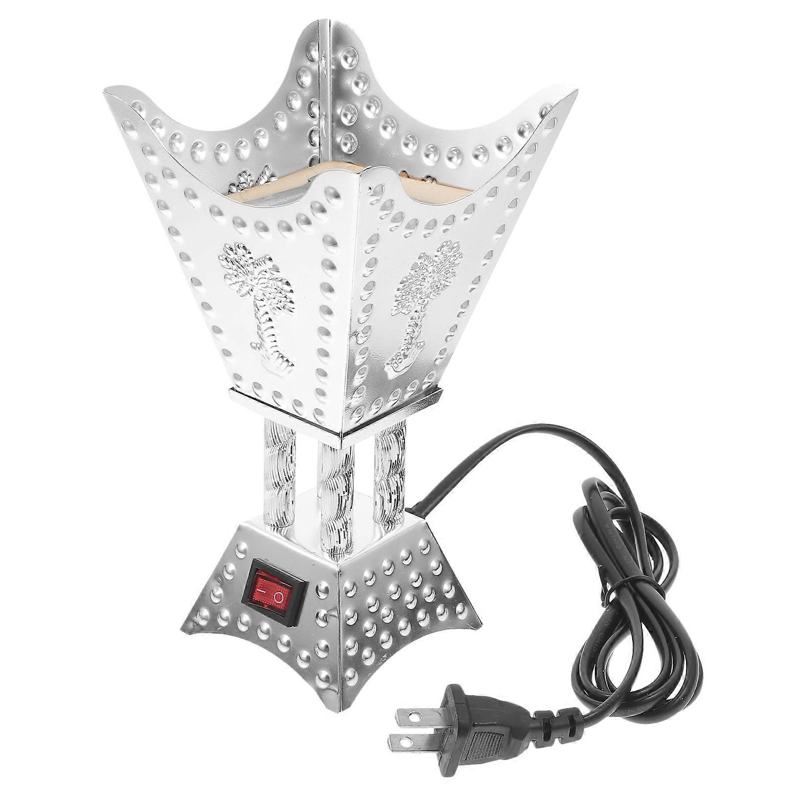 Plug In Censer Burner Electric Incense Burner Vintage Iron Art Safe to Use No Open Fire 1 Piece