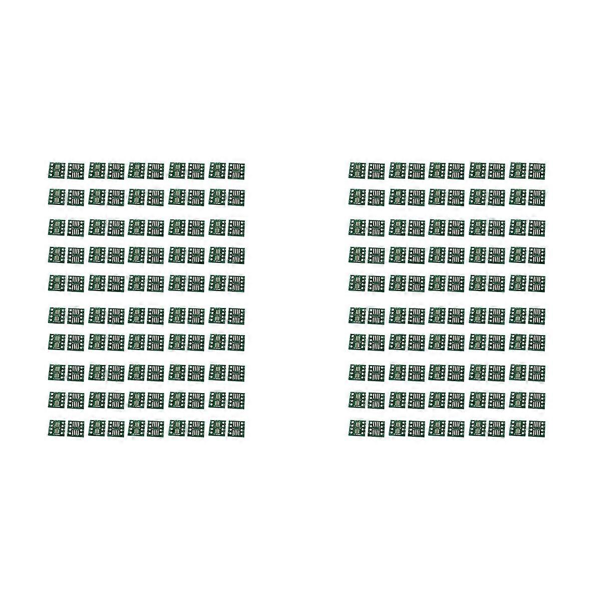 200PCS SOP8 to DIP8 IC Adapter Converter Kit, SMD to DIP Socket Board, 0.65mm 1.27mm Pitch, Compatib