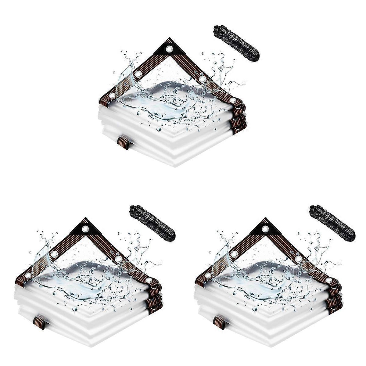 6.6x6.6 FT Clear Waterproof Tarps, Tarp with,Clear tarps for Patio
