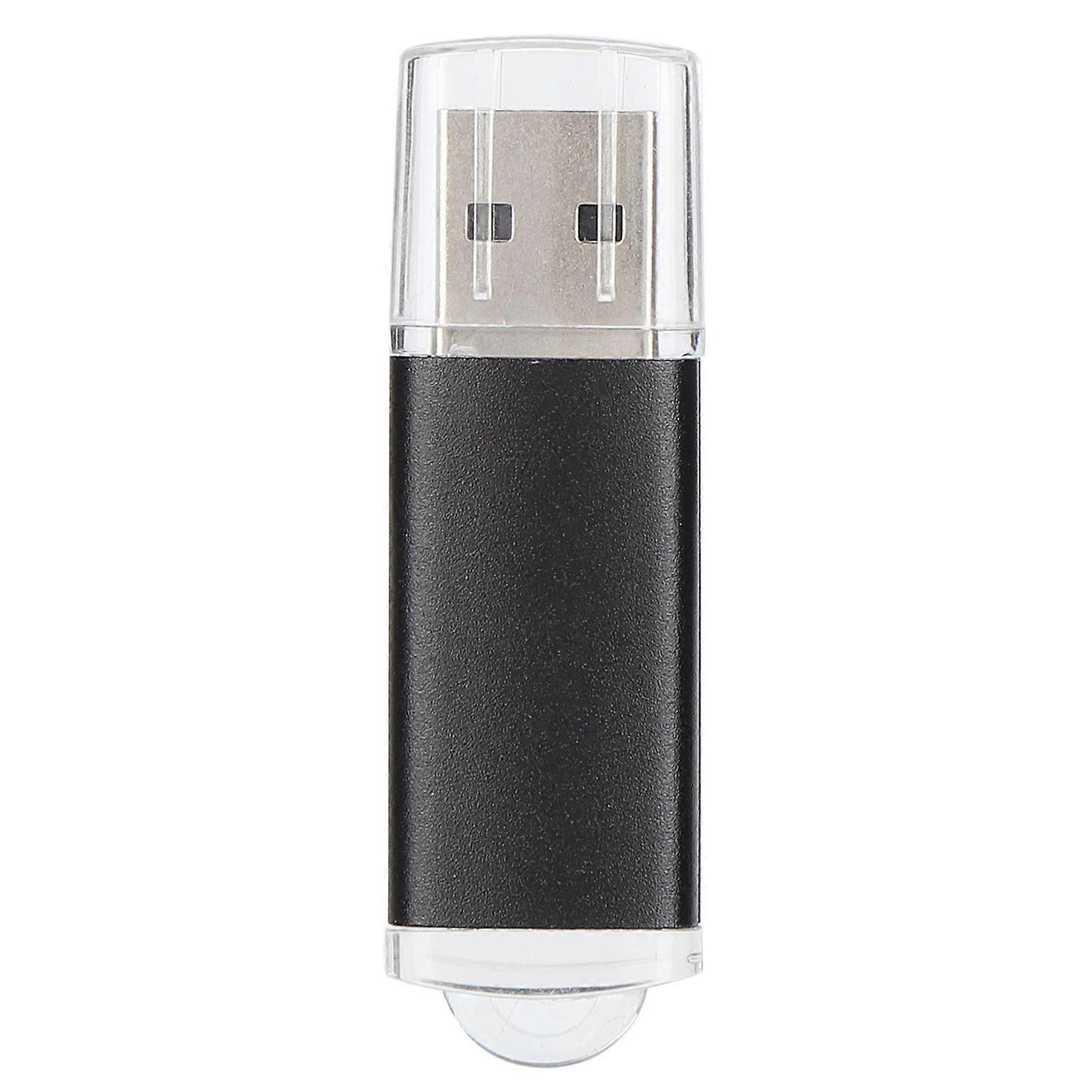 USB Flash Drive Transparent Cover Black Portable Storage Memory Stick for PC Tablet16GB