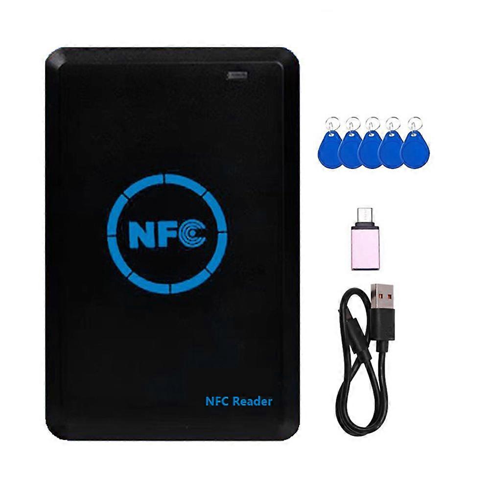5-Band NFC Smart Chip Reader/Writer+5XUID Keychain 125K 13.56M Copier HID Duplicator Tag Clone ID IC