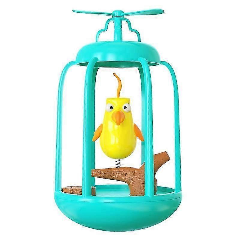 Chirping Bird in Cage Cat Toy Interactive, Bird Cage Cat Toy