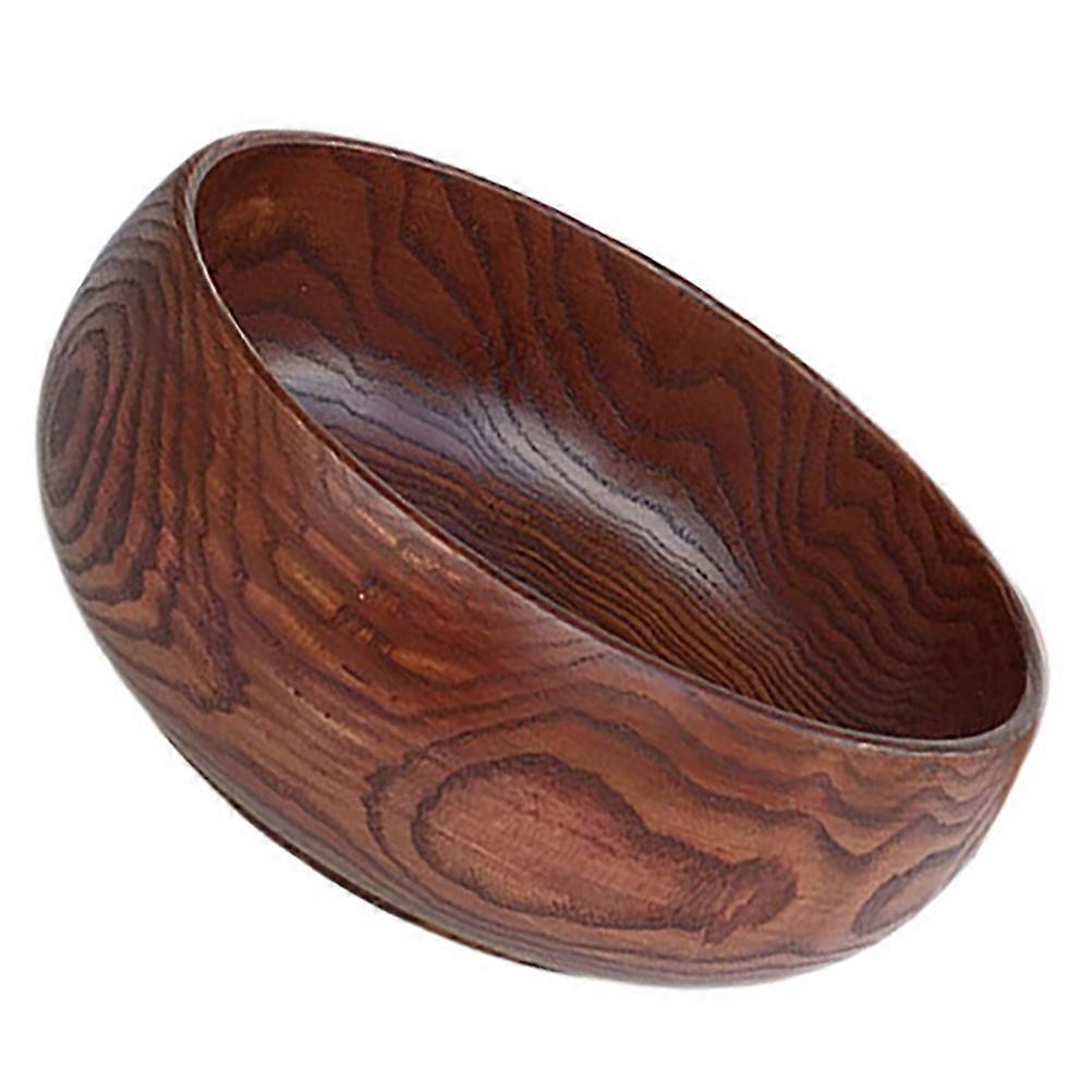Round Wooden Bowl Wooden Tableware for Serving 3Pcs Assorted Colors