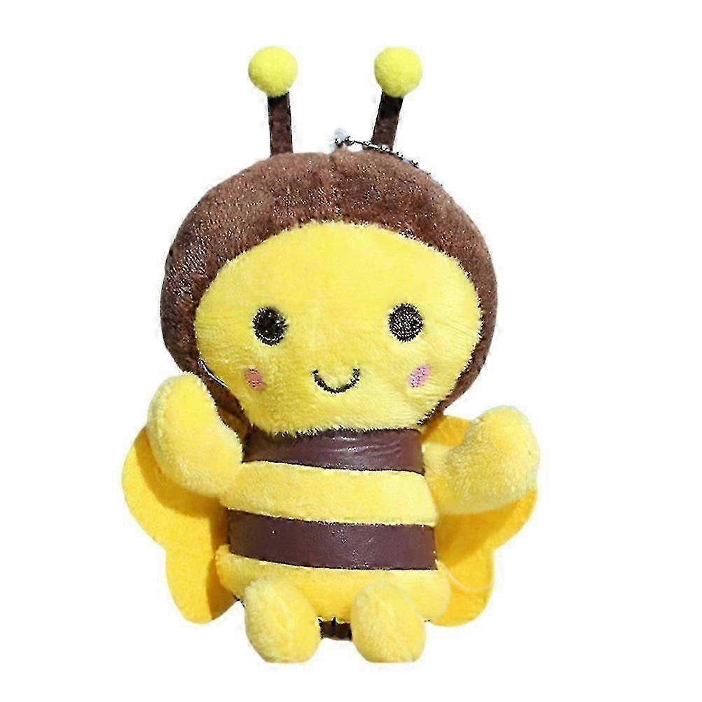 Plush Bee Pendant Lovely Keychain Stuffed Bee Adorn Plush Key Chain Stuffed Bee