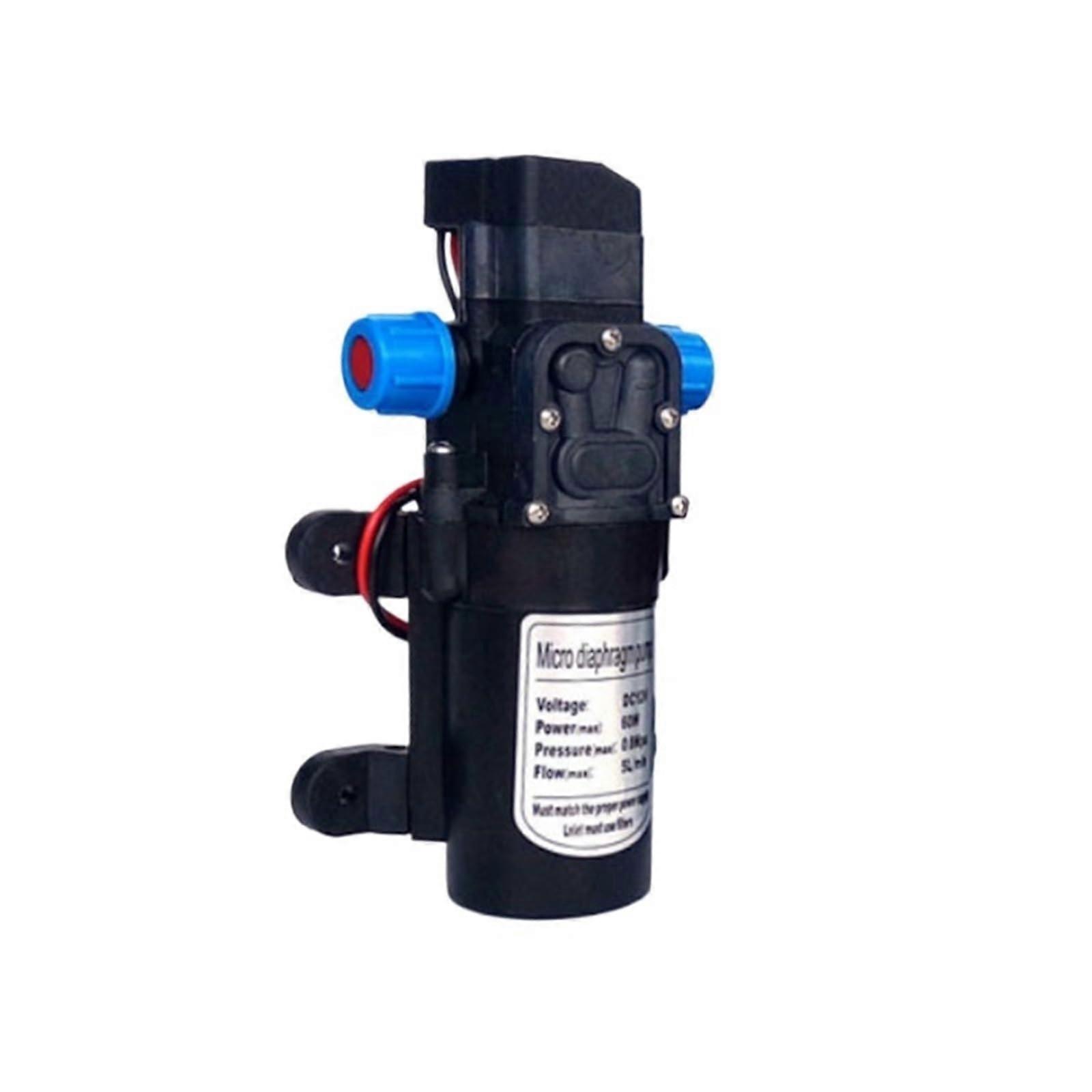 12V 24V High Pressure Diaphragm Water Pump 60W 80W 5L/min with Automatic Pressure Switch for RV Boat Garden