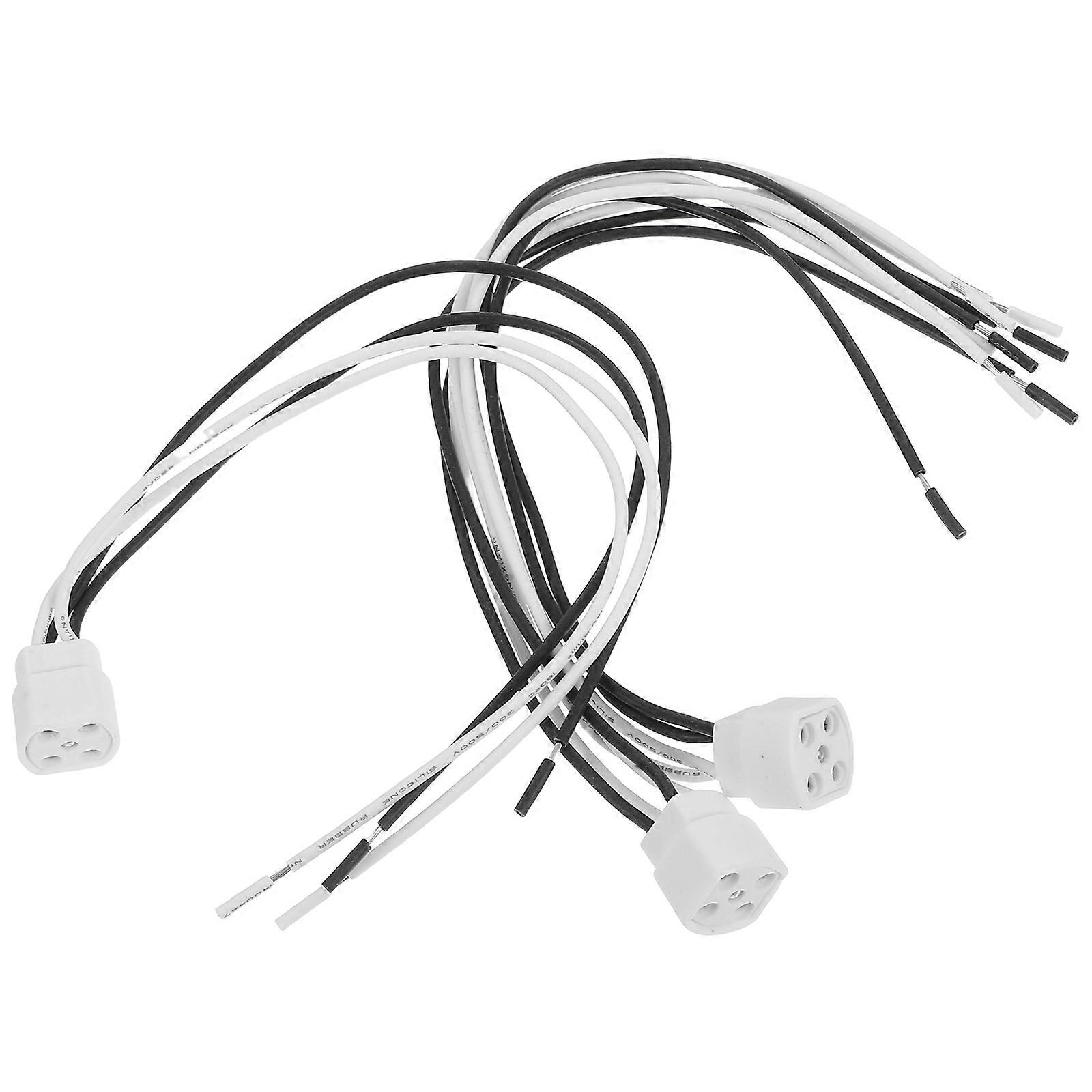 Light Socket Ceramic Holder for Uv Lamps with 4-Pin Connector 9Pcs Set