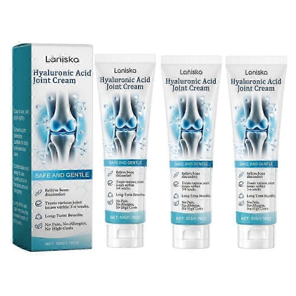 1-3X كريم حمض الهيالورونيك للمفاصل، كريم تدليك المفاصل بحمض الهيالورونيك، جل تدليك متقدم للعناية بالمفاصل والعظام للظهر والرقبة واليدين والركبتين