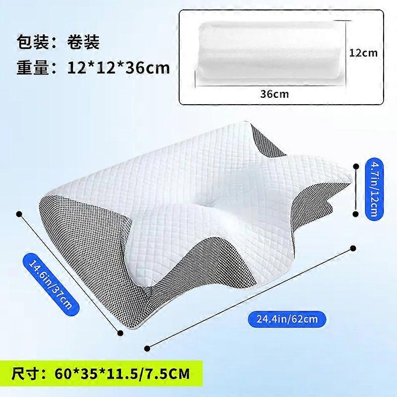 Butterfly Memory Foam Pillow Cervical Support Neck Pain Relief Ergonomic Design Slow Rebound Pillow Core