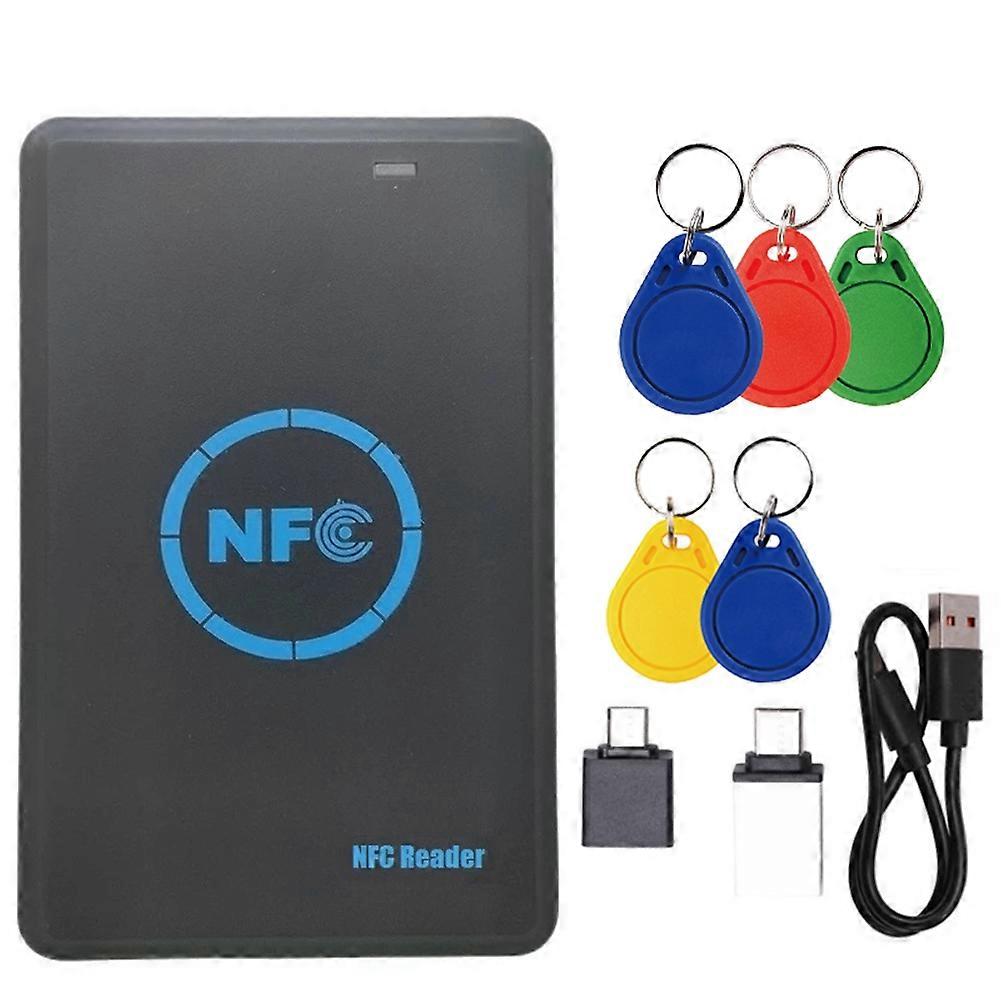 5 Frequency RFID Smart Chip Duplicator+5xCUID Keychain NFC Reader Copier IC/ID 13.56M 125K/ HID 125K Token Writer Clone