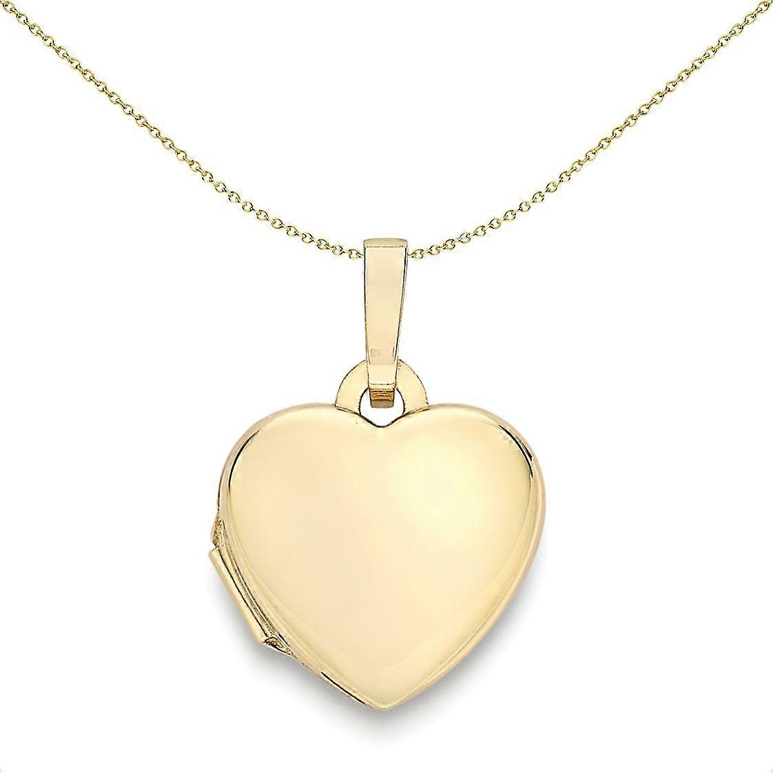 ジュエルコロンドン 9ct ゴールドミニチュアラブハートロケット 10mm