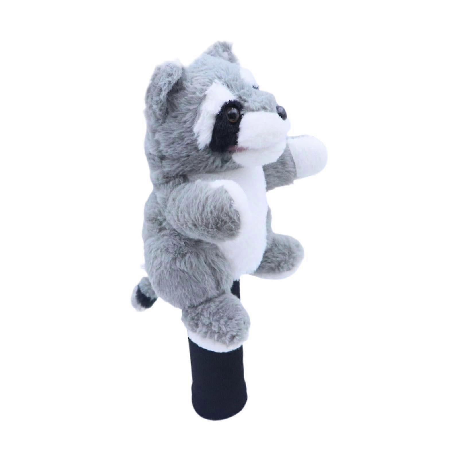 ゴルフ木製ドライバーヘッドカバー、クラブアライグマ用ぬいぐるみ製