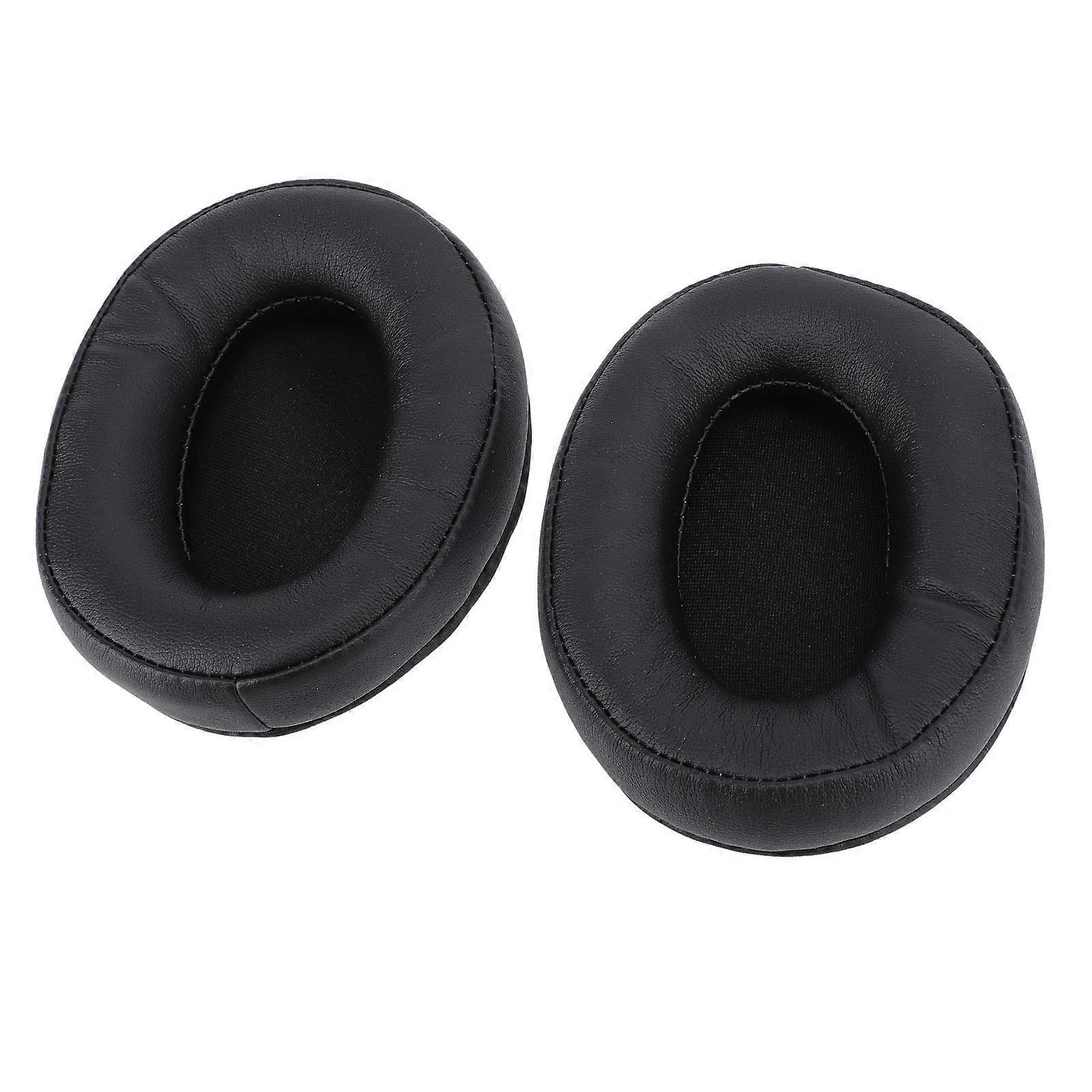 2 Pcs Protein Leather Replacement Earpads High Density Memory Foam Ear Cushions for Cloud Alpha Flight Core Stinger 2 Black 