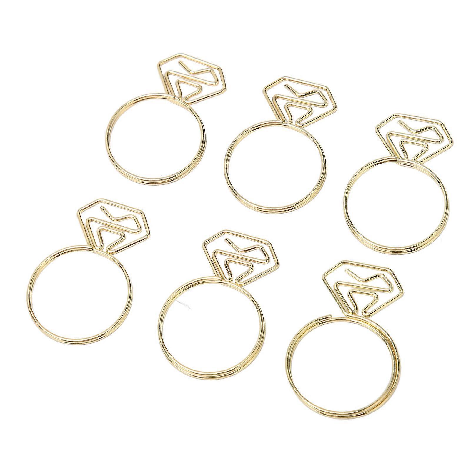 80pcs Ring Shape Paper Clips Rustproof Multifunction Multifunction with Clear Box for Office School Gold 