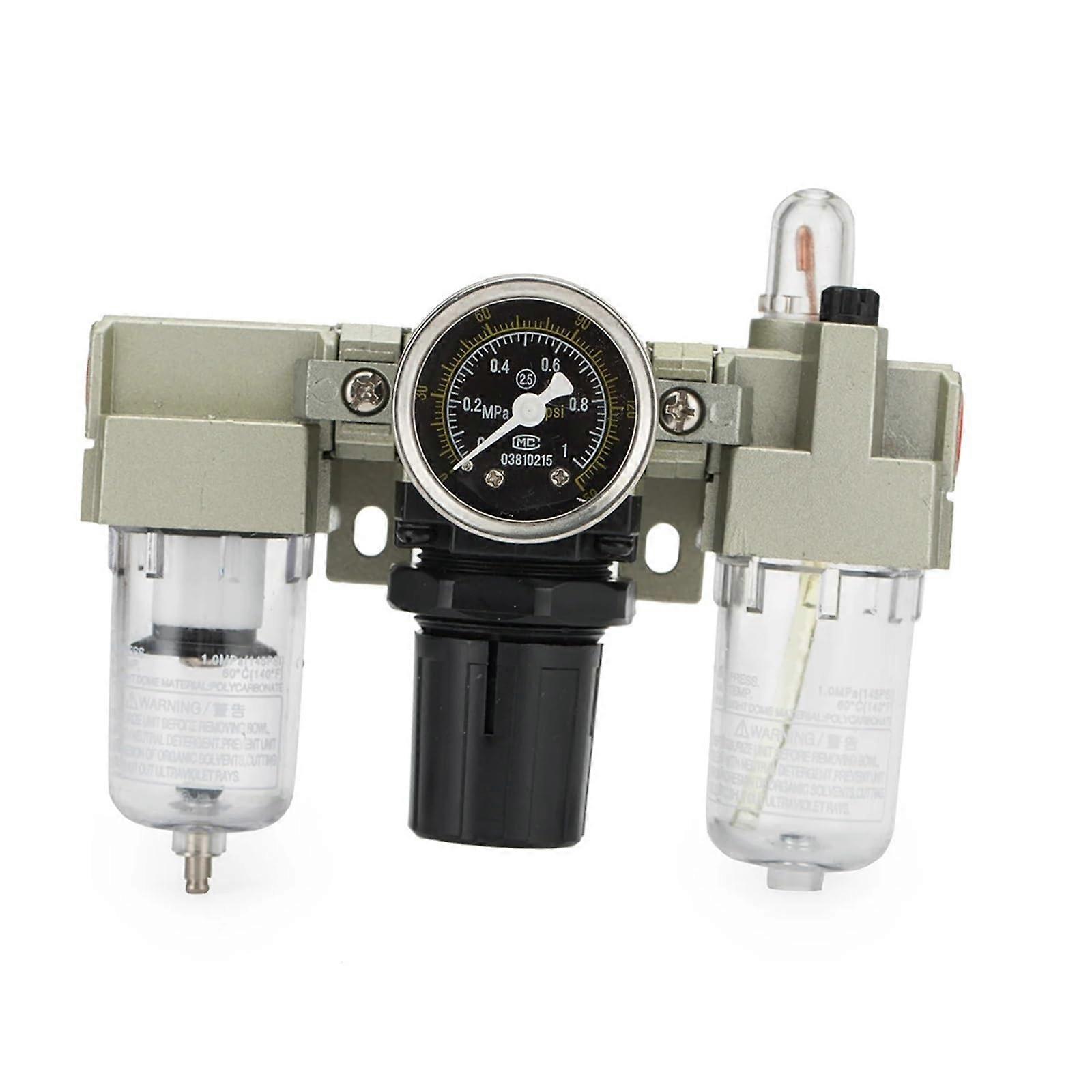 1/4 Inch FRL Filter Regulator Lubricator Combination Air Treatment Unit