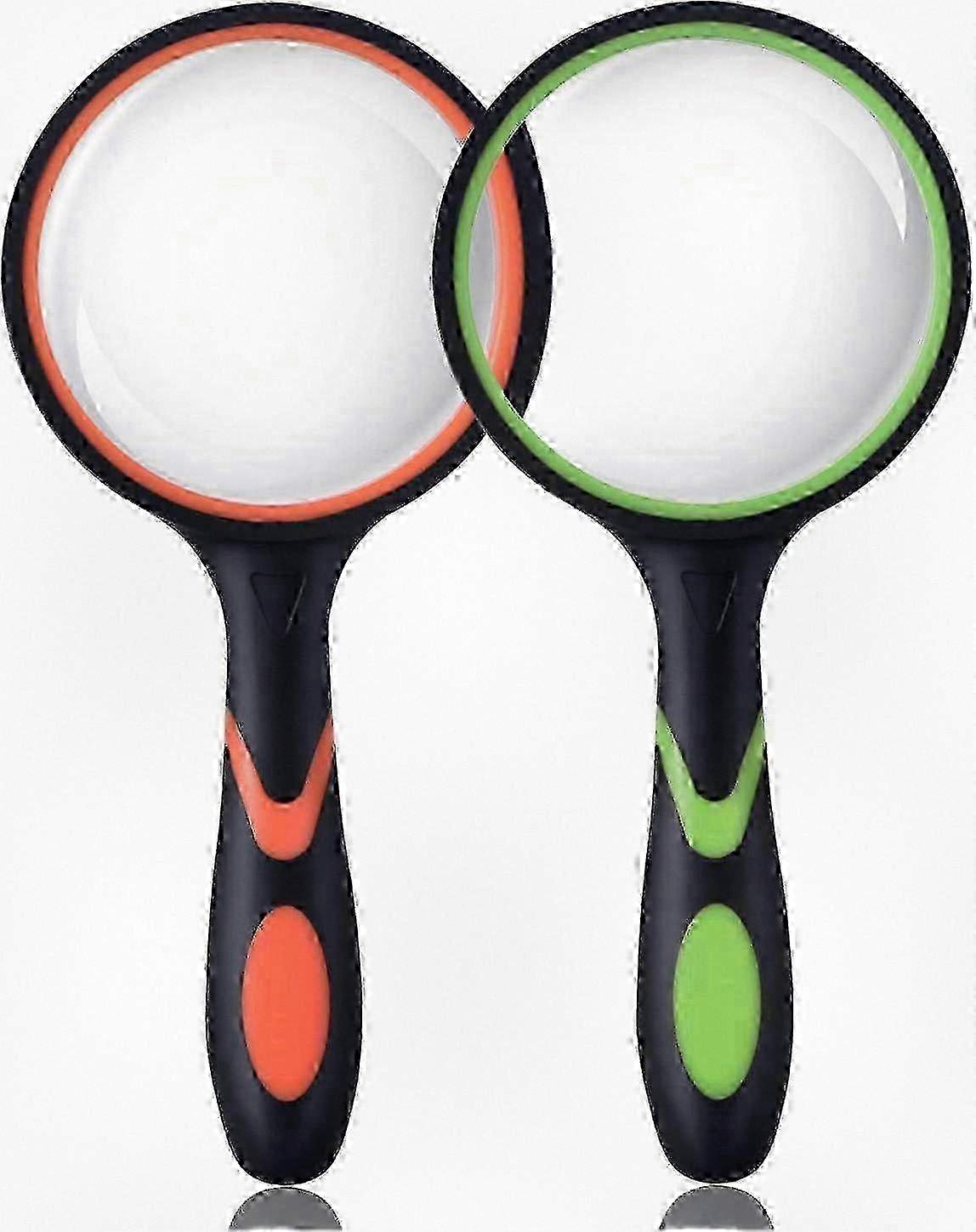 2pcs Handheld Magnifying Glass for Reading, 75mm Lens Magnifier miao4