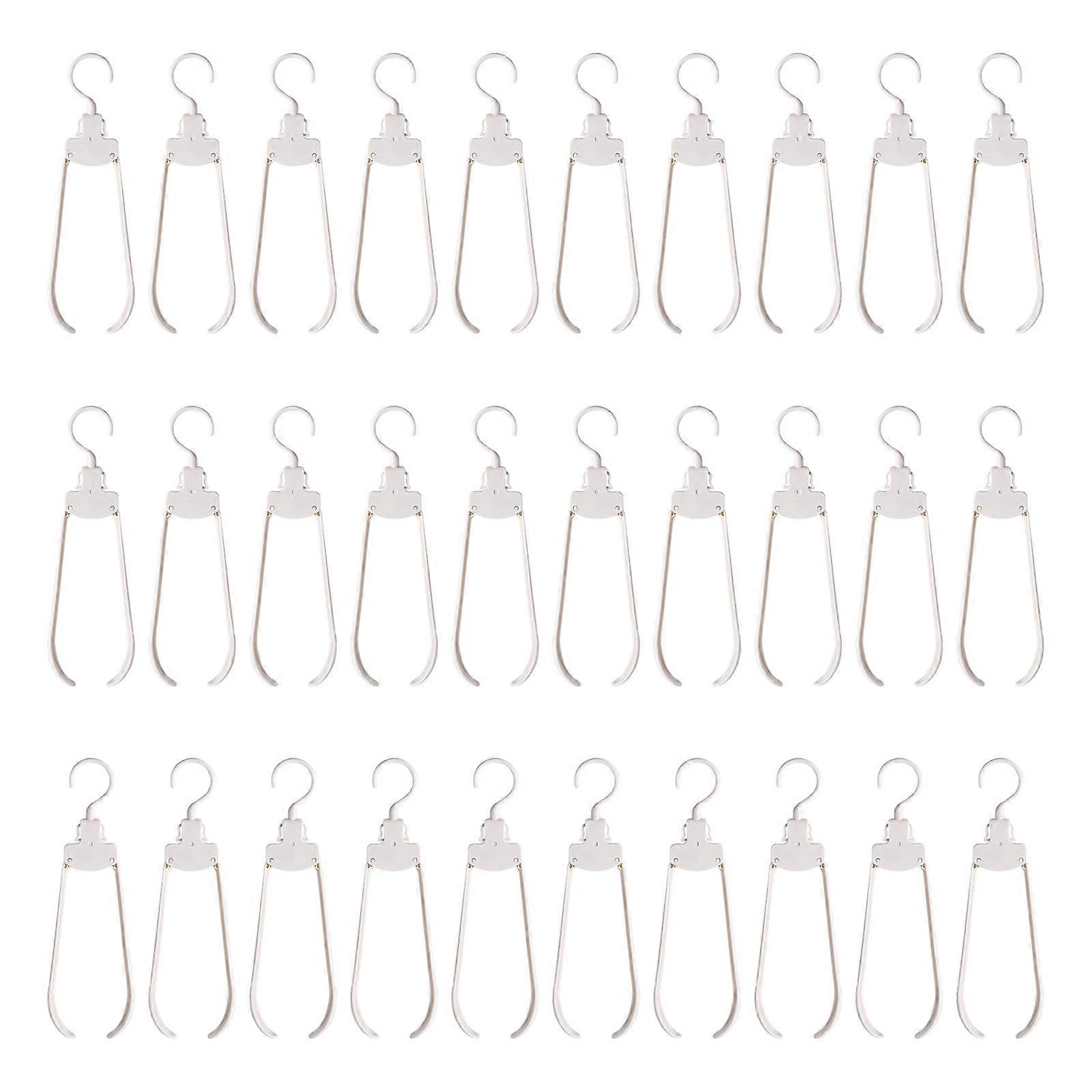 Multi Purpose Foldable Garment Hanger Space Efficient Storage Rack For Shirts Pants And Dresses Multi Purpose Holder  White