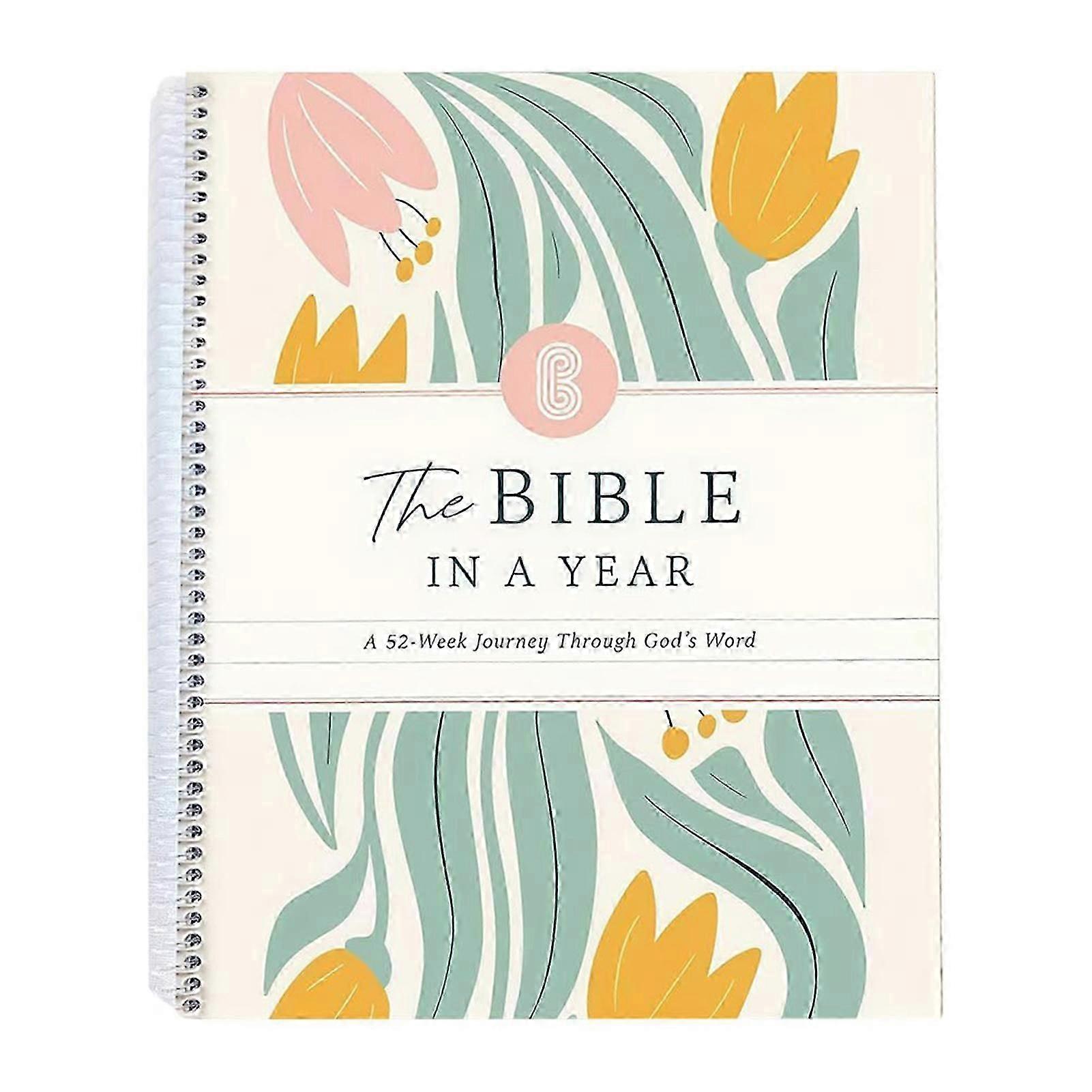 Christian Bible Study In A Year A 52-Week Planner Daily Devotional, Year-Long Scripture Journal for Adults, Teens, & Spiritual Growth-Good