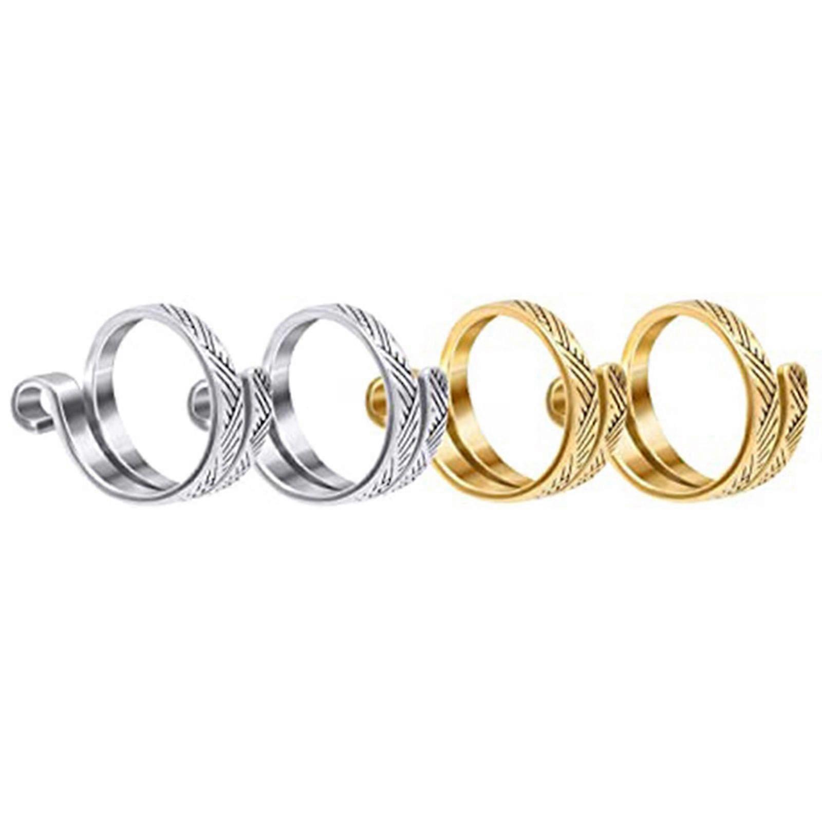 4 Pcs Knitting Crochet Loop Rings Adjustable Knitting Loop Crochet Loop Rings Metal Yarn Guide Finger Holders Open Rings Multicolor