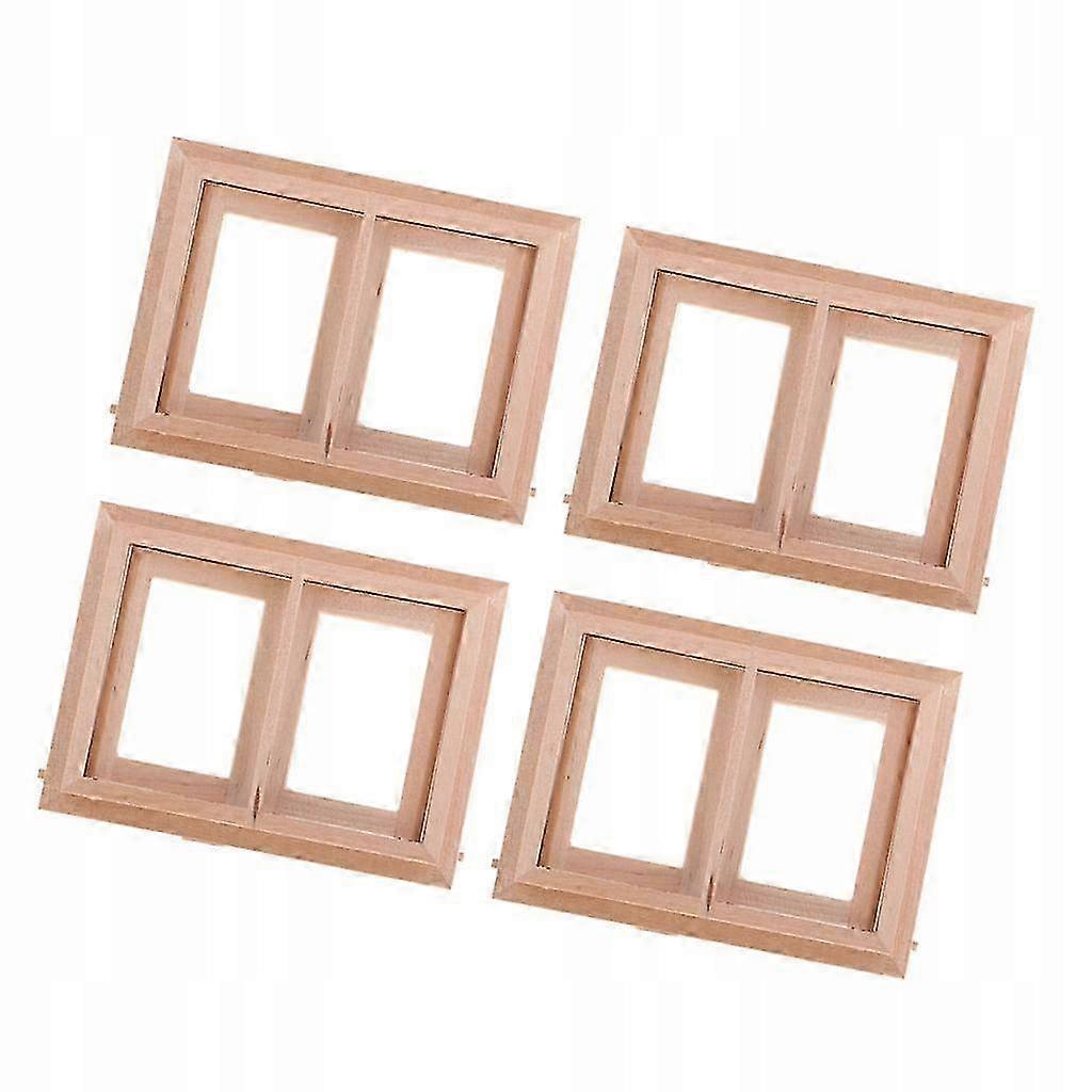 4 Pieces Unpainted Mini Pane Window Frame