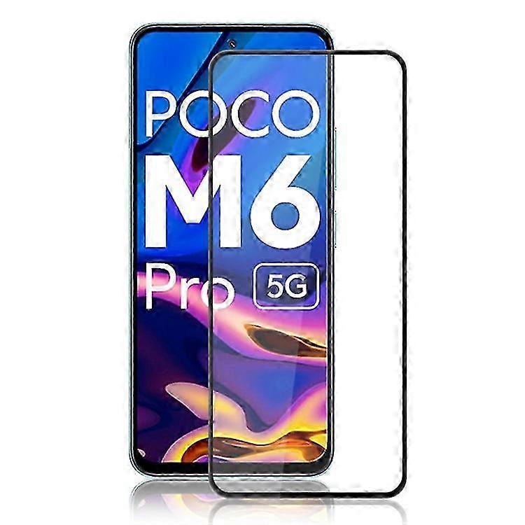 Xiaomi Poco M6 Pro 5G / Redmi 12 5G(グローバル)スクリーンプロテクター強化ガラス飛散防止シルク印刷フィルムに対応したMOCOLO