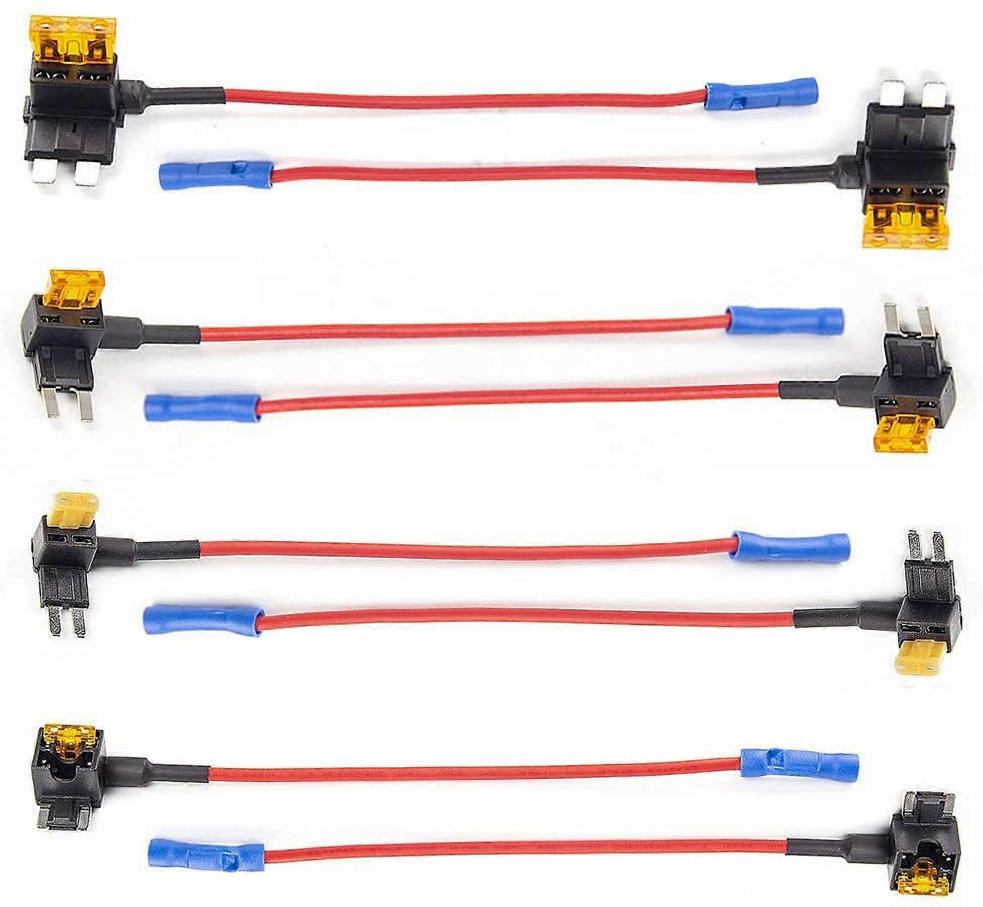 4PCS * 2 Packs Circuit Fuse Tap with ATO, Mini, Micro2, Mini Low Profile Adapter Holder