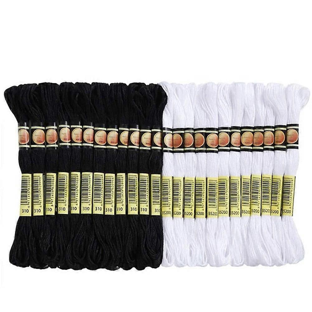 Diy Embroidery Thread Black and White Embroidery Thread Hand Braided Thread