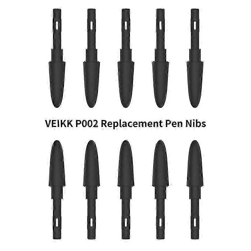 VEIKK P002 10pcs Replacement Pen Nibs Battery free Stylus Wear-resistant Pen Nib for VEIKK A50 A15 A15Pro Graphics Tablets