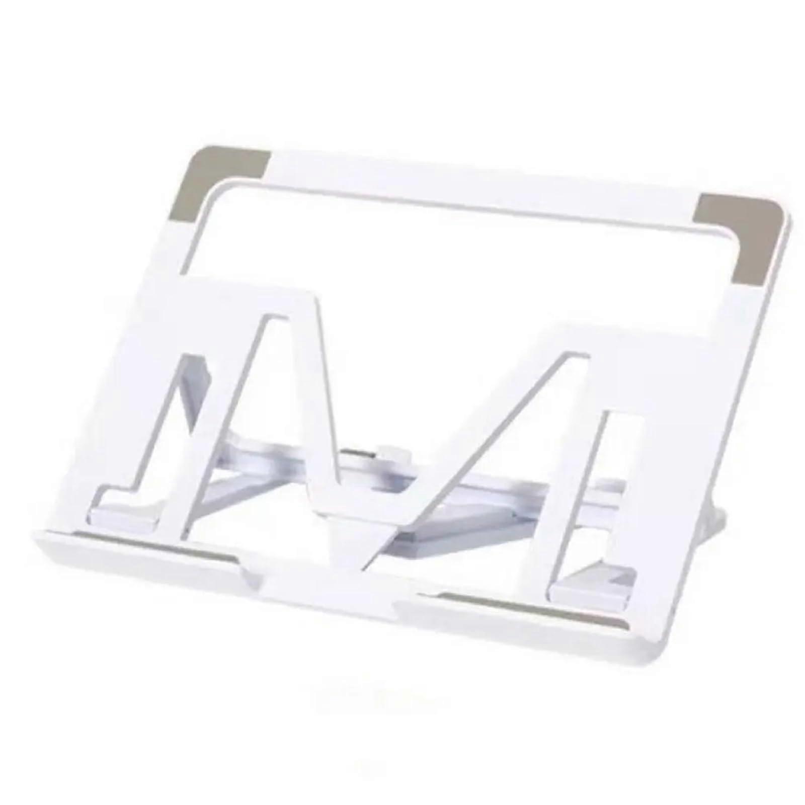 Laptop Cooler Stand Plastic+Silicone Cooling Base White WearResistant Durable Folding Computer Stand Fall Prevention