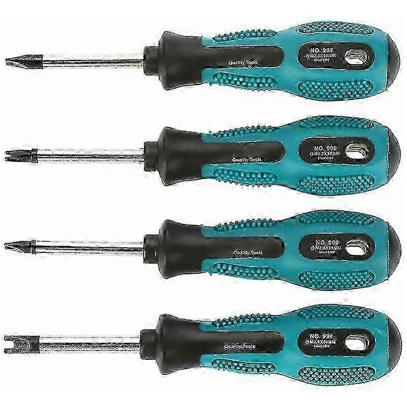 U Fork Screwdriver Set - 4pcs Magnetic Slotted Screwdrivers, Multi-Function Hand Tool Kit