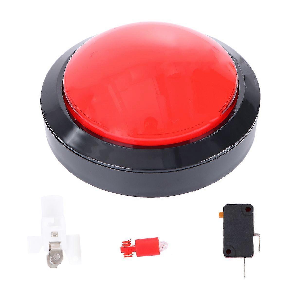 Game Answer Buzzer Electronic Responder Toy Digital Responder Big Buttons with Lamp without Battery (Red)