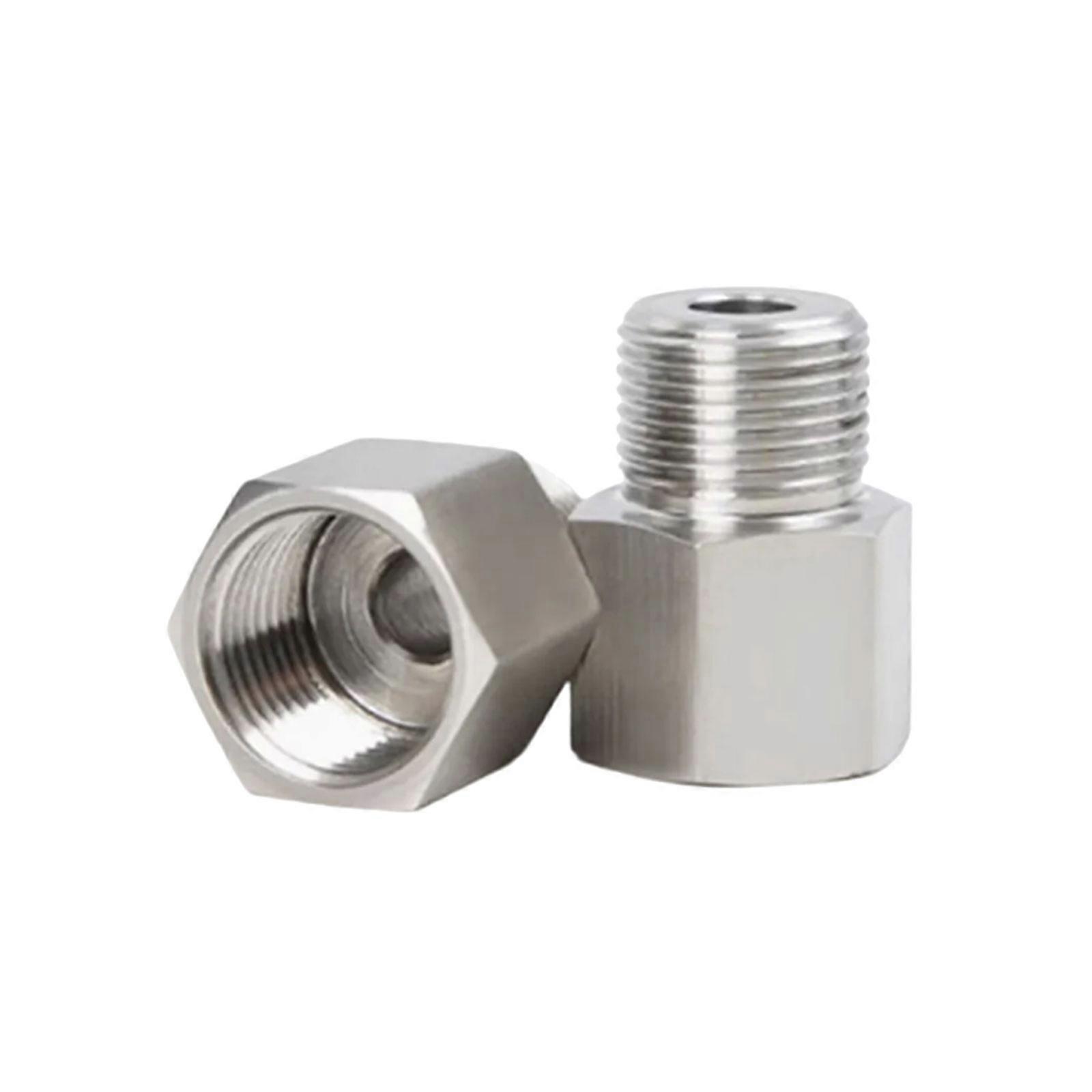 Double Standard NPT Transition Fittings 2 Units 3/8inch To 1/4inch Steel Threaded Adapters Pipe Thread Connector  Inner NPT3 and 8 out