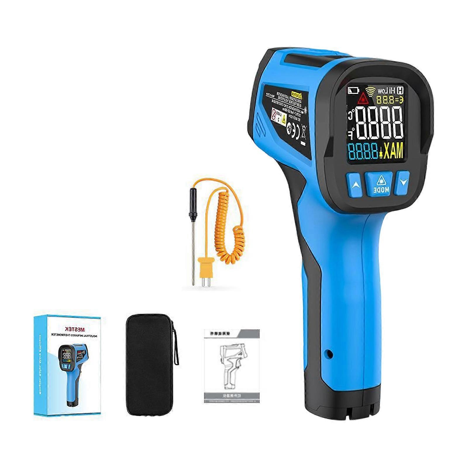 Not Contact Thermometers With K Type Probe and 0.5s Response Time Cooking Automotive HVAC Use Multicolor