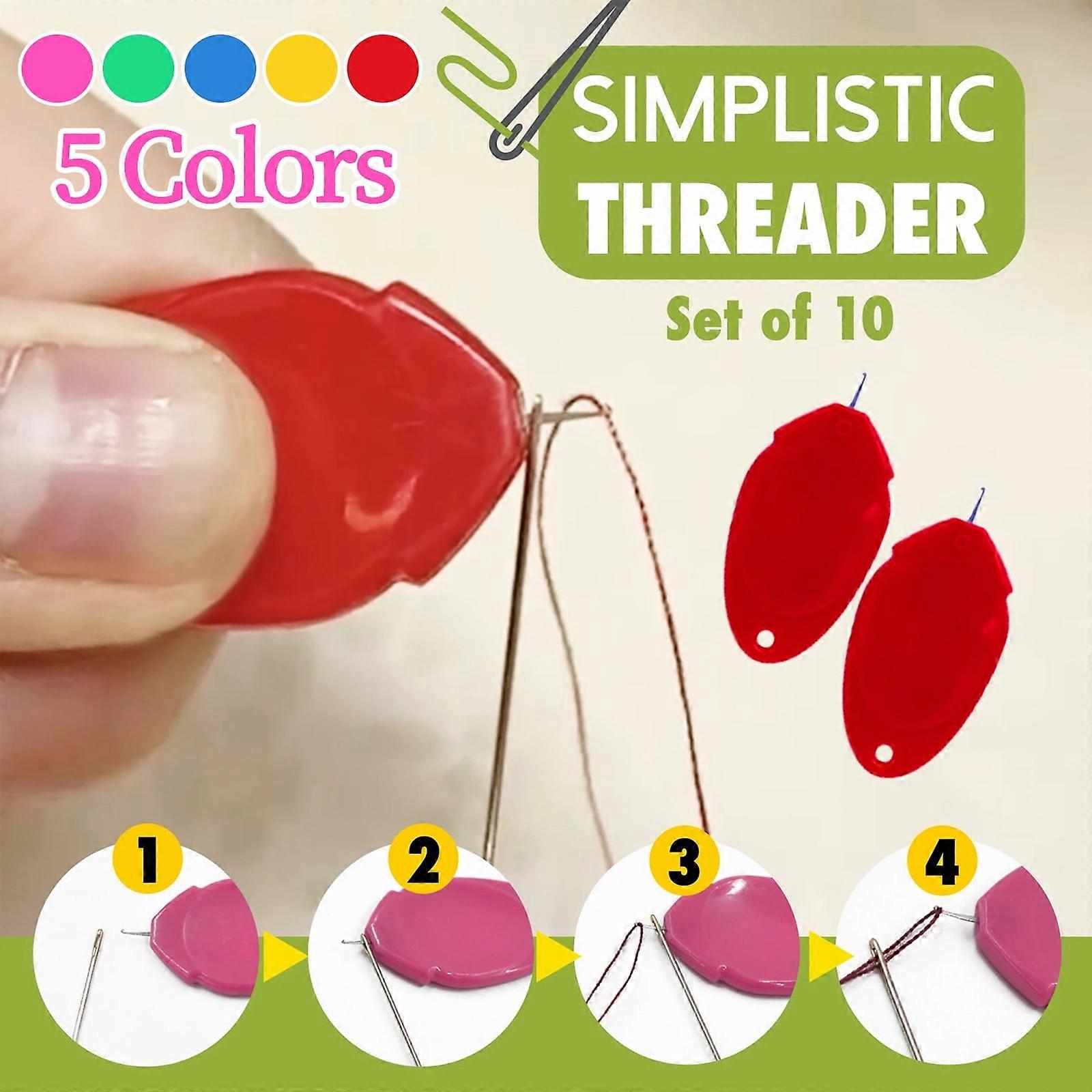 Kiplyki DIY Plastic Threader Threader Sewing Machine Needle Threader 10-Piece Set