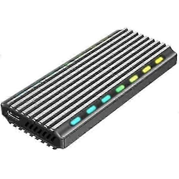 USB 3.1 enclosure for M.2 NVMe drive GEMBIRD EE2280-U3C-03 in RGB aluminum
