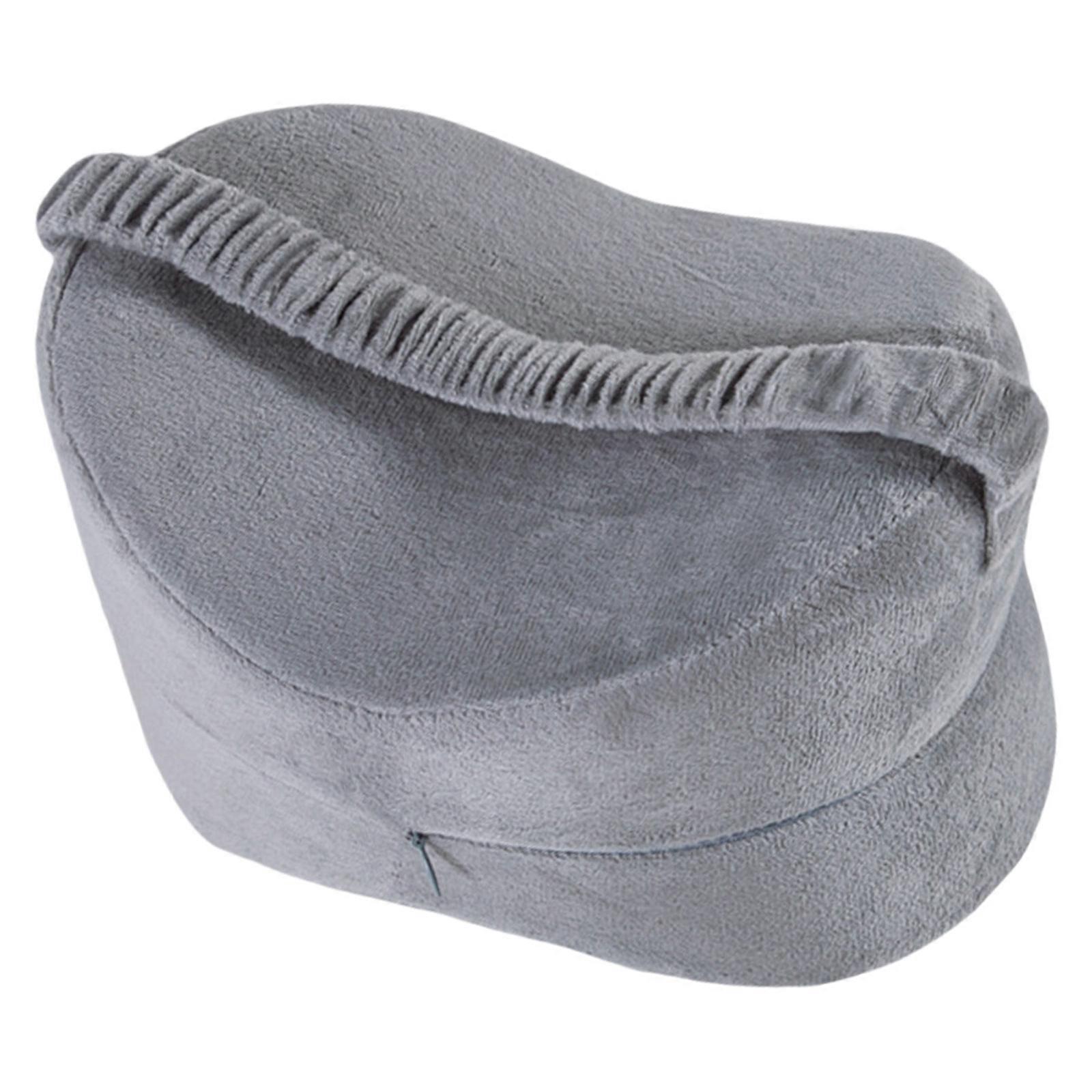 High Density Memory Foam Knee Pillow for Side Sleepers Offering Superior Leg Support and Pains Relief in Hip and Lower Back  grey