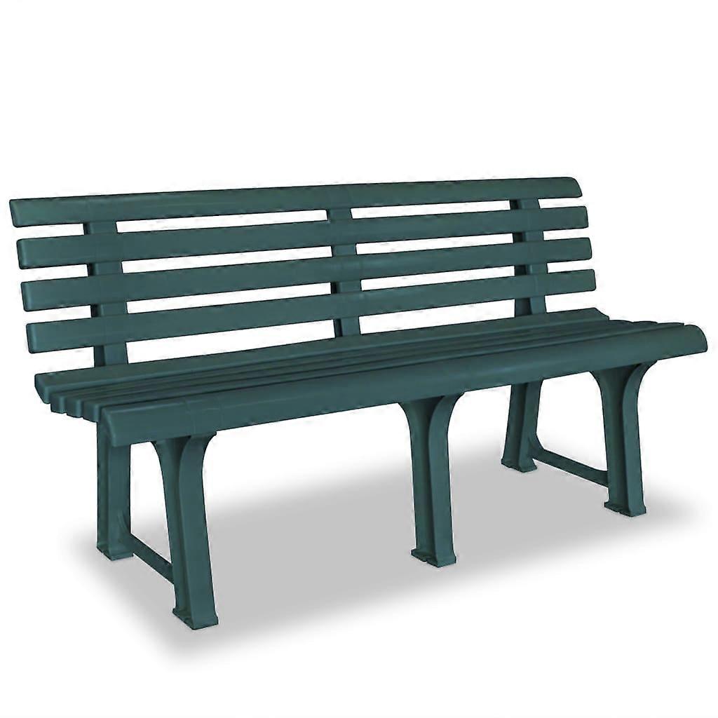 Garden bench 145.5 cm plastic green