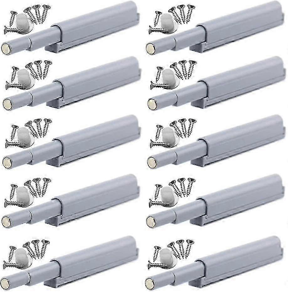Modern Push-to-Open Magnetic Latches - 10 Pieces (Adjustable Tension, DIY Friendly)