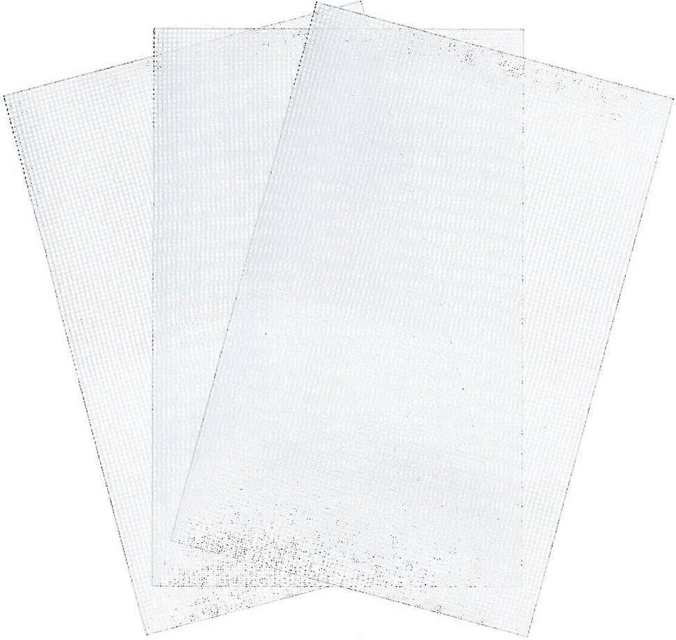 3 قطع كبيرة الحجم شبكة البلاستيك ورقة قماش للتطريز ، صياغة خيوط الأكريليك ، مشاريع متماسكة والكروشيه ، 6 عدد (19.6 × 13 بوصة) هكتار