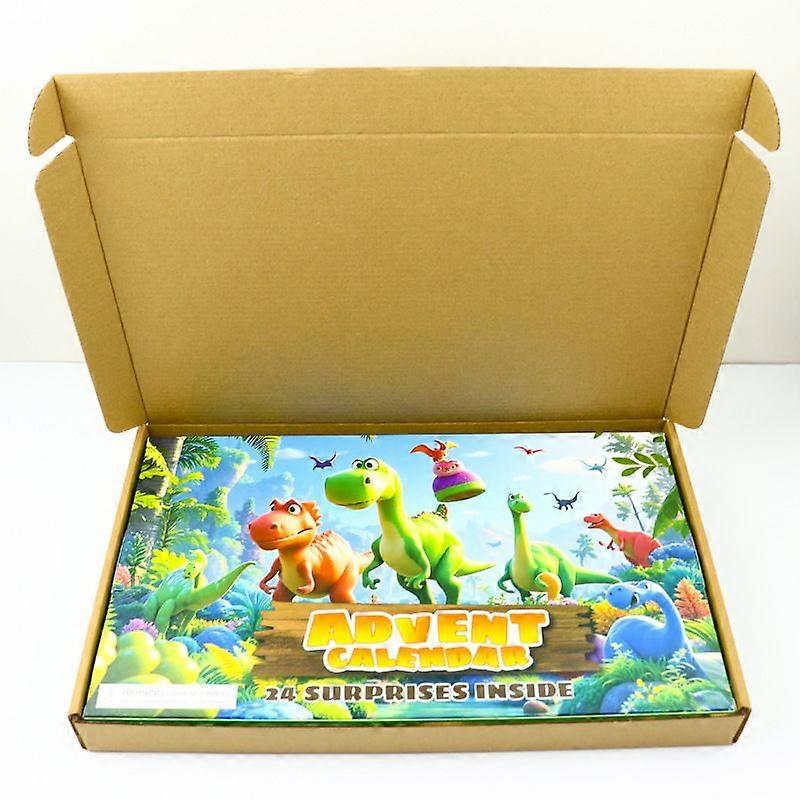 Christmas Countdown Blind Box 24-Grid Dinosaur Toys Children's Gift Advent Calendar With 24 Countdown Numbers